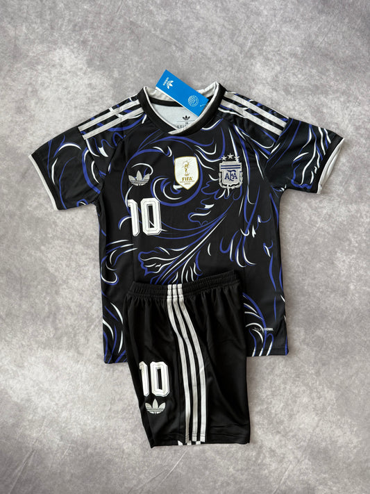 Argentina Away Soccer Set Kids Messi 10