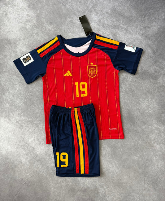 Spain Home Soccer Set Kids 2026 Yamal 19