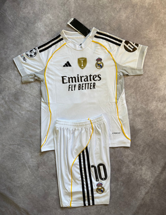 Real Madrid Home Mbappe 10 set for kids