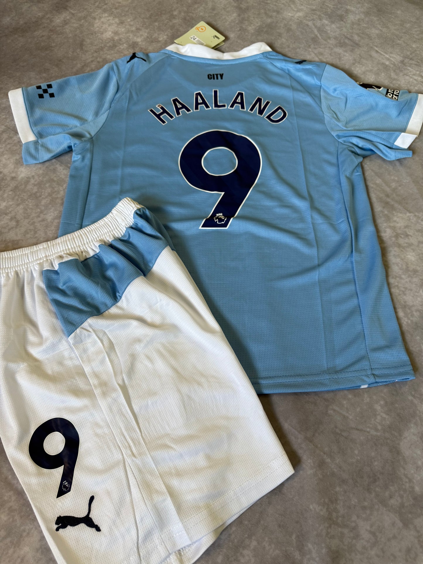 Manchester City Home 2025 Haaland 9 kids set