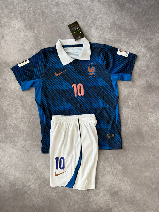 France Home Soccer Set Kids 2026 Mbappe 10