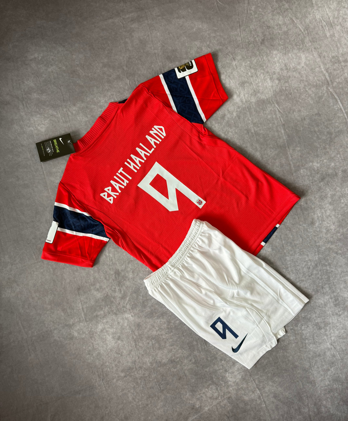 Norway Home Soccer Jersey Set Kids Haaland 9