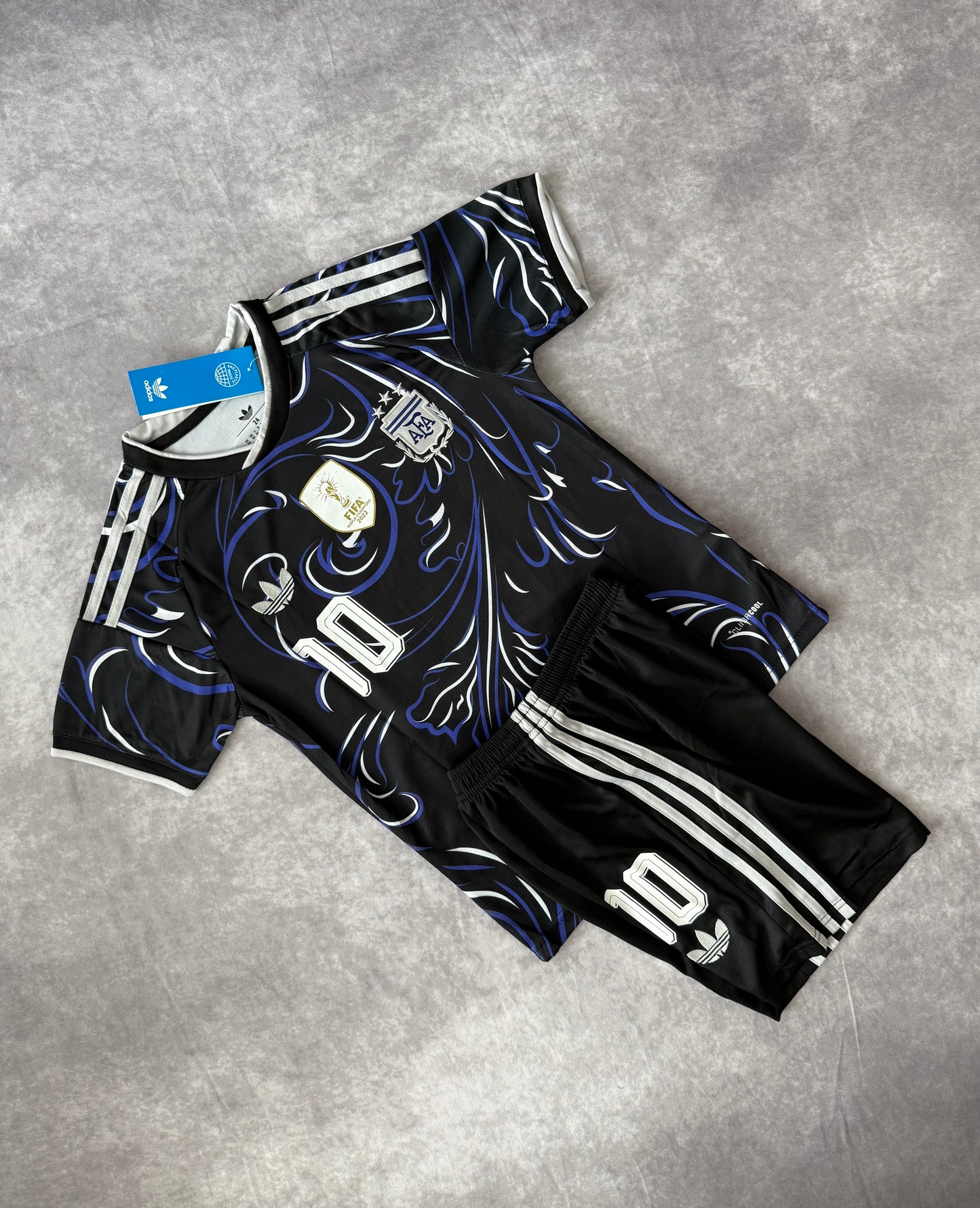 Argentina Away Soccer Set Kids Messi 10