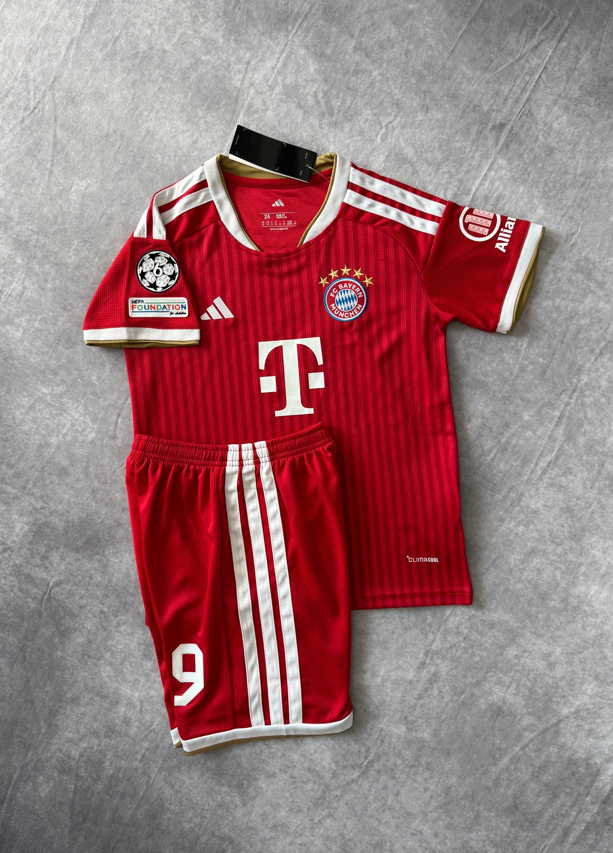 Bayern Munich Home Soccer Jersey Set Kids Kane 9