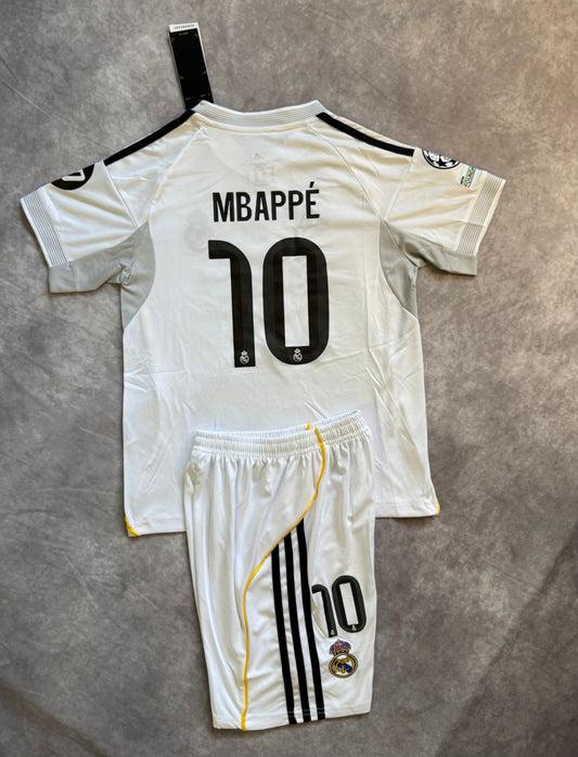 Real Madrid Home Mbappe 10 set for kids