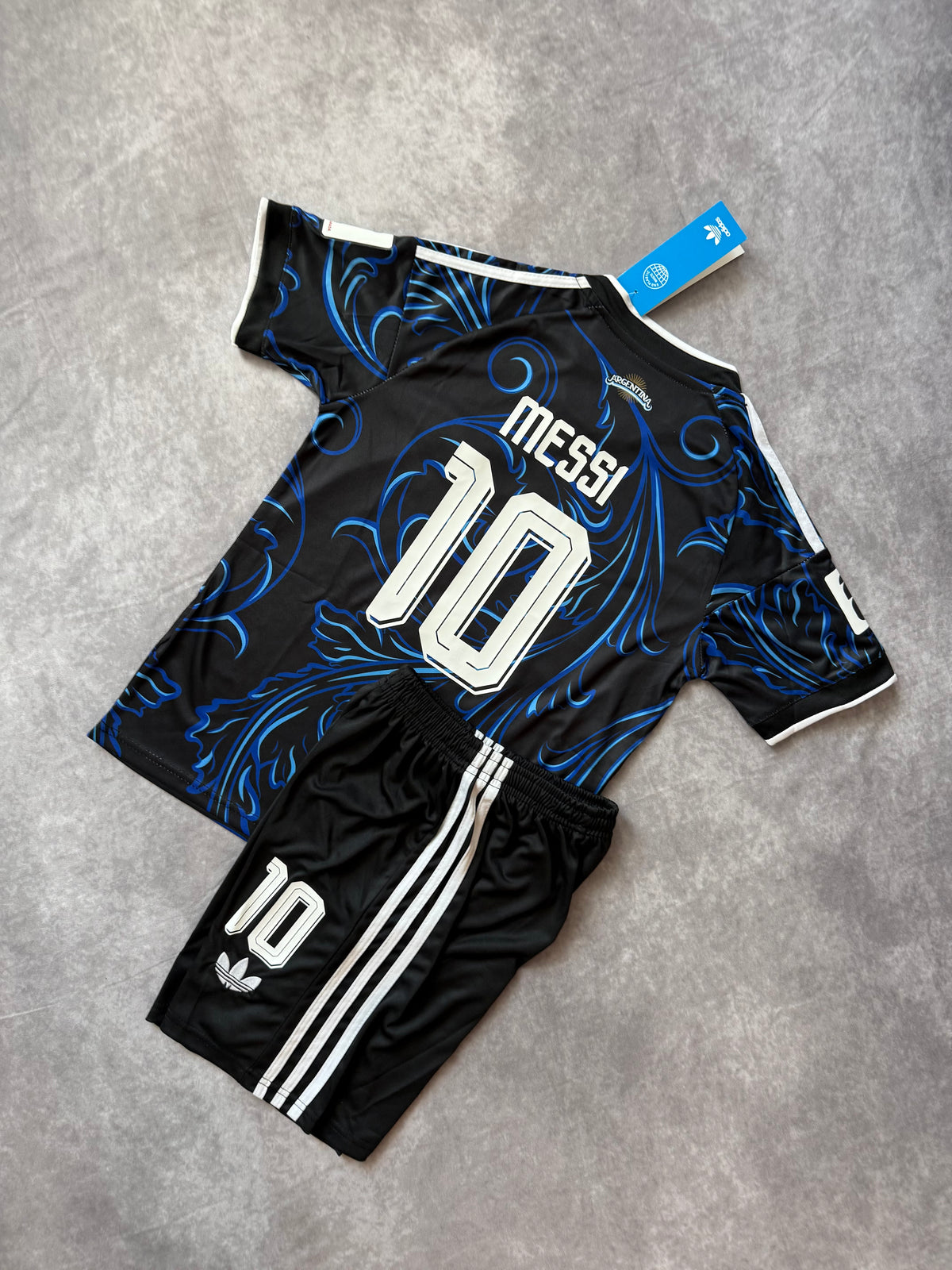 Argentina Away Soccer Set Kids Messi 10