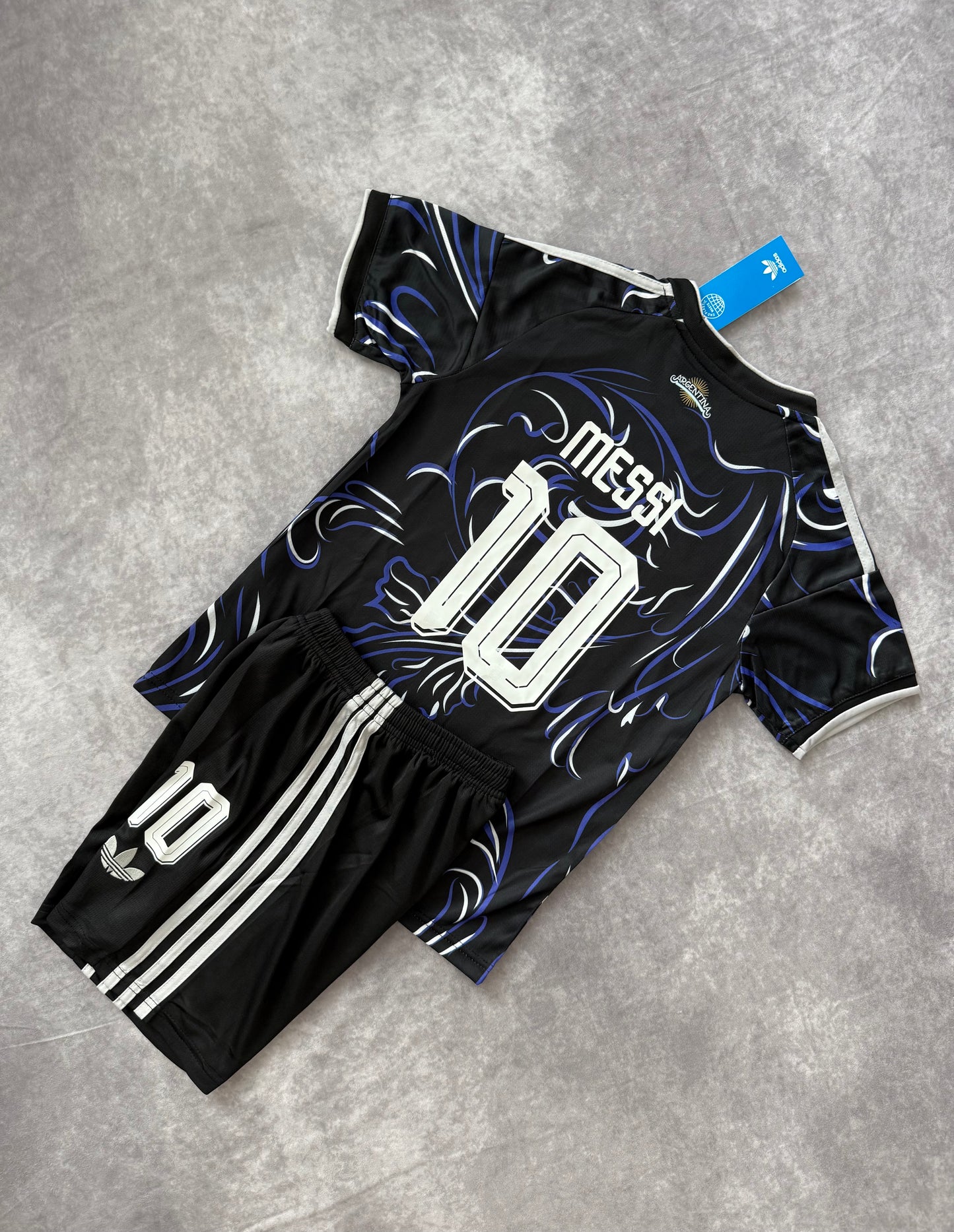Argentina Away Soccer Set Kids Messi 10
