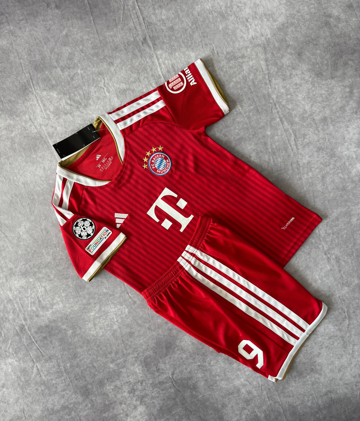 Bayern Munich Home Soccer Jersey Set Kids Kane 9