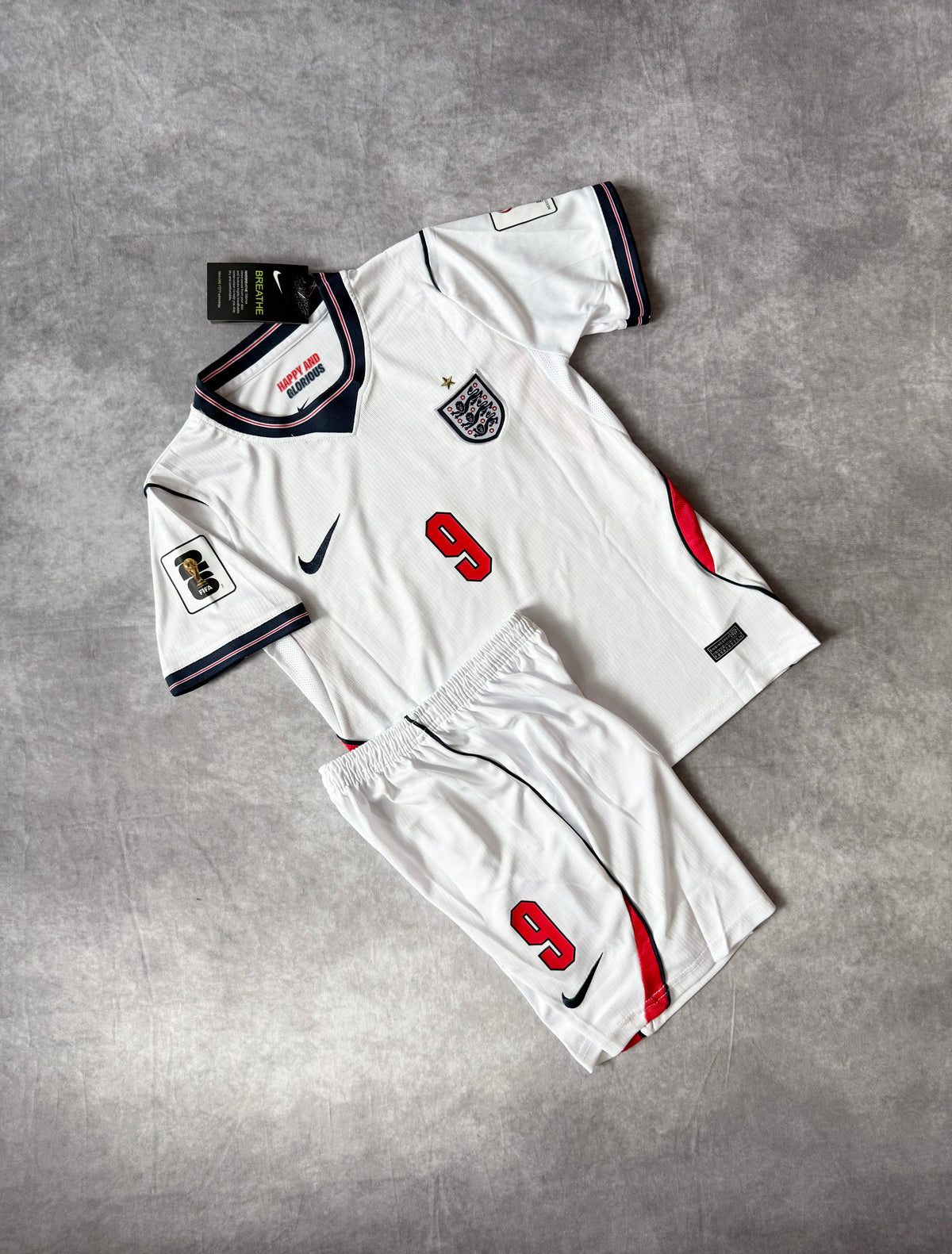 England Home Soccer Set Kids 2026 Kane 9