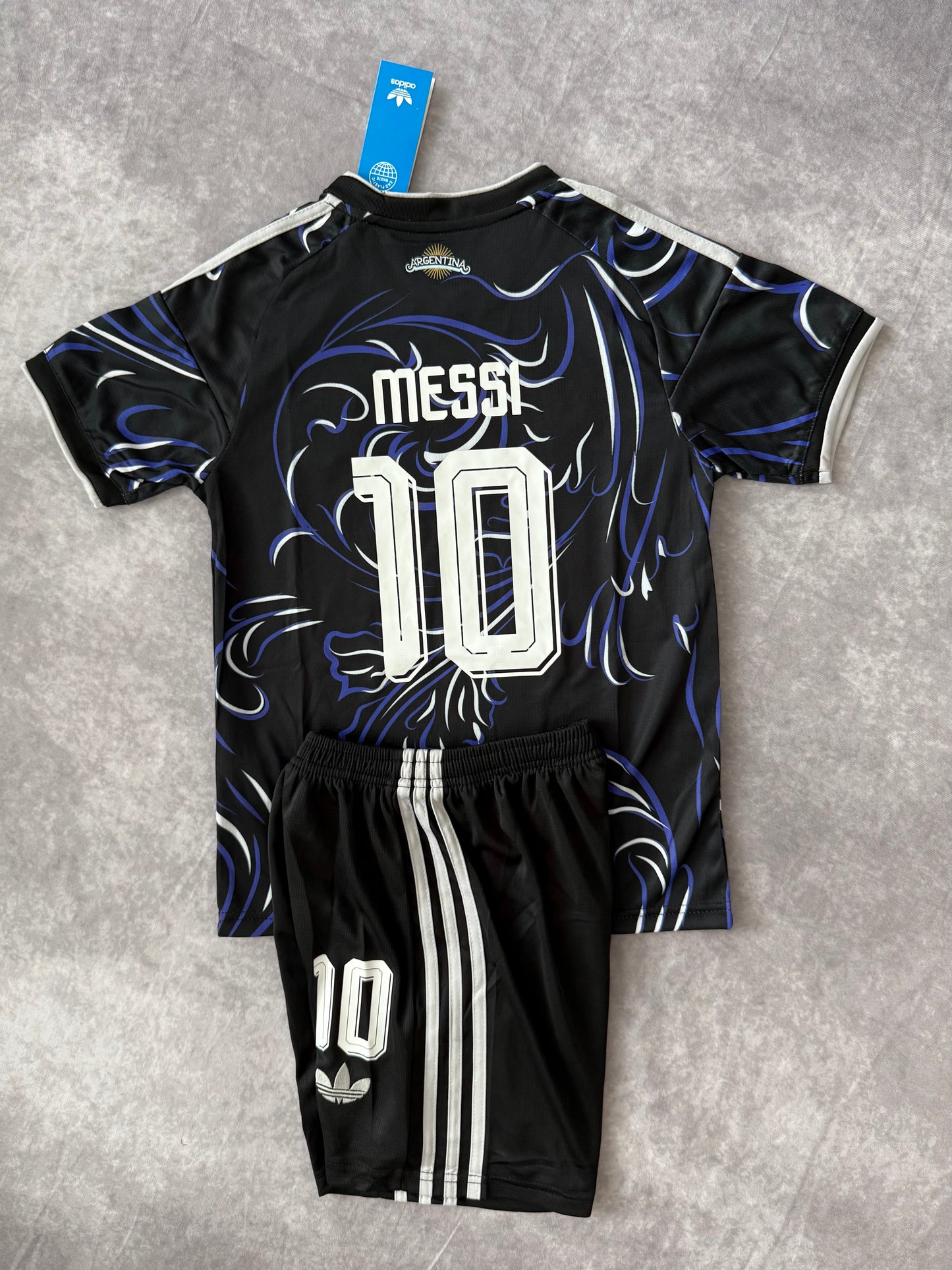 Argentina Away Soccer Set Kids Messi 10