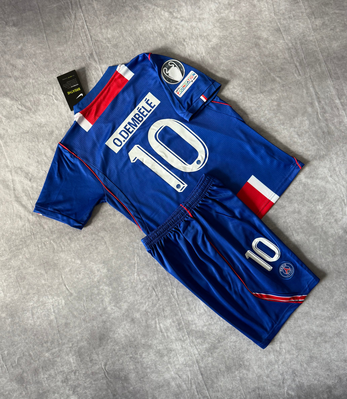 Paris Saint Germain Home Soccer Jersey Set Kids  Dembele 10