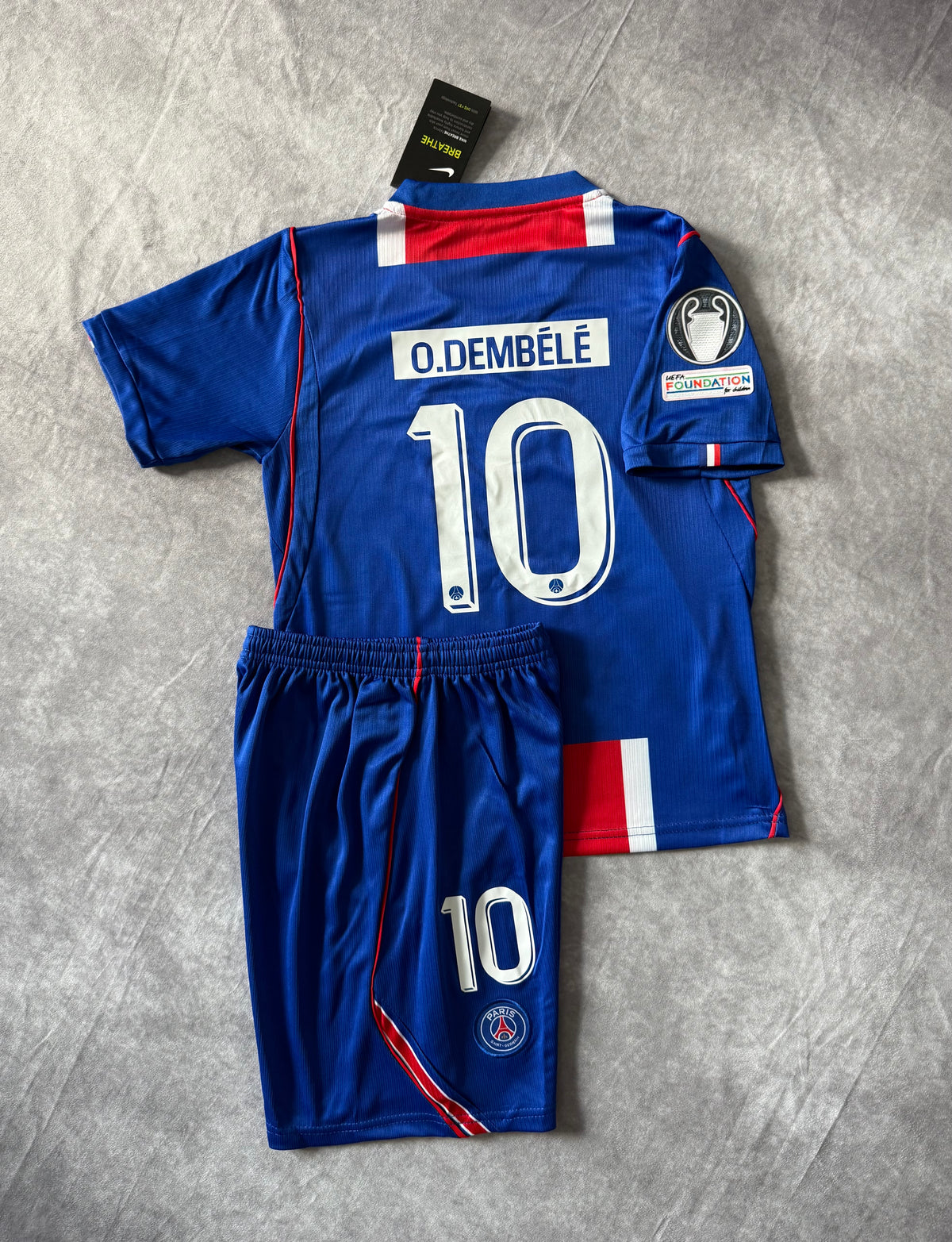 Paris Saint Germain Home Soccer Jersey Set Kids  Dembele 10