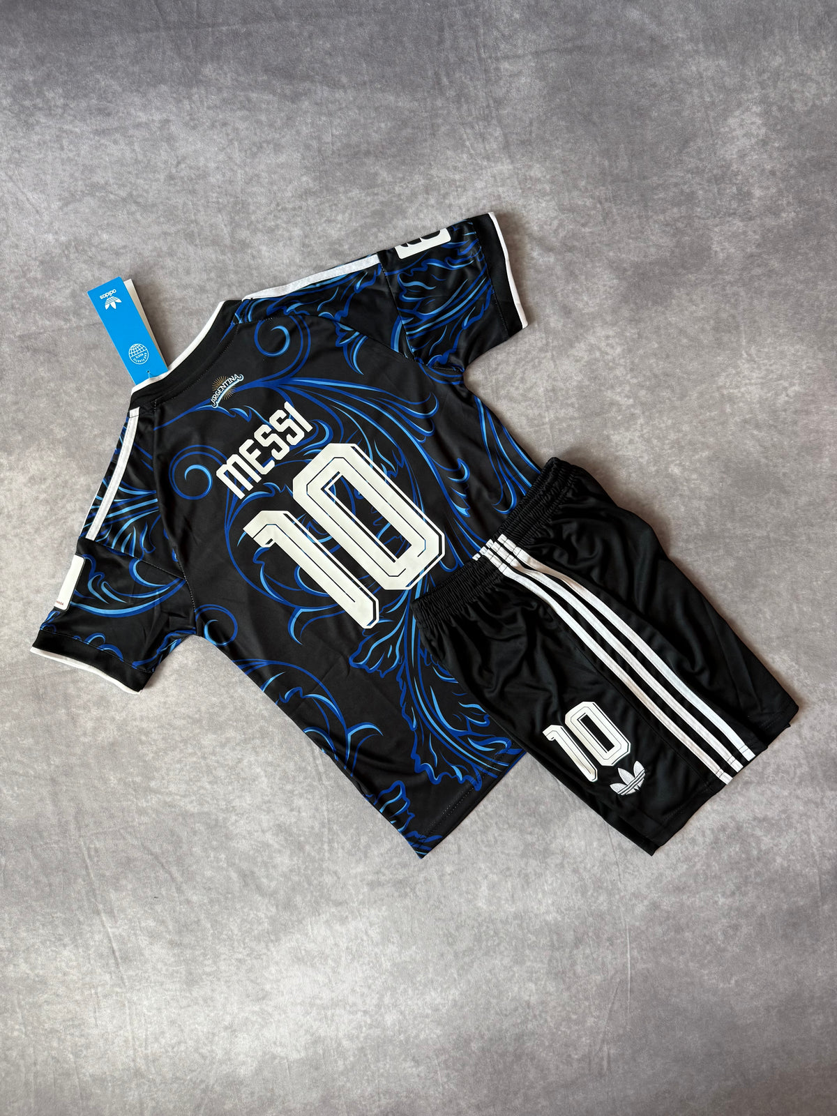 Argentina Away Soccer Set Kids Messi 10