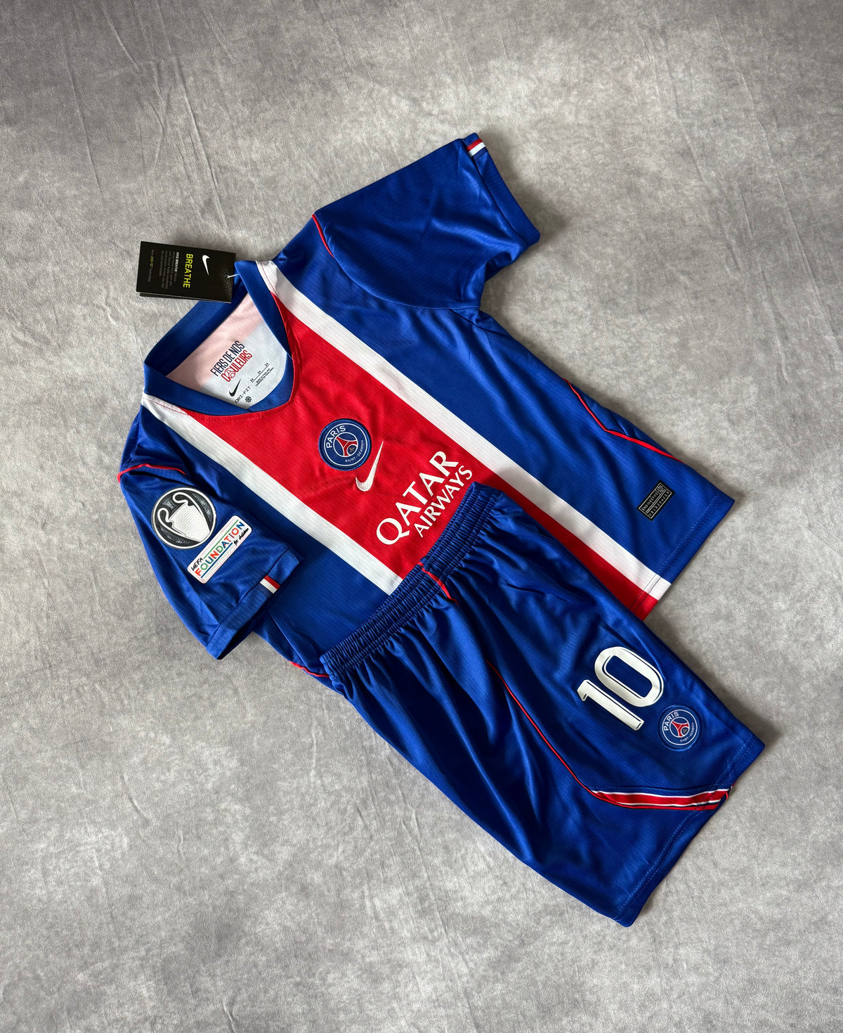 Paris Saint Germain Home Soccer Jersey Set Kids  Dembele 10