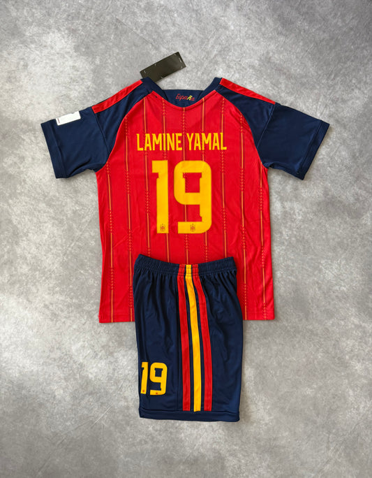 Spain Home Soccer Set Kids 2026 Yamal 19