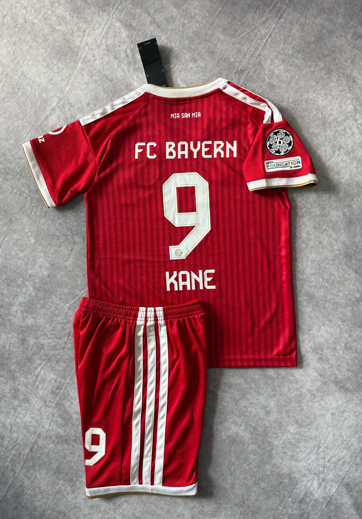 Bayern Munich Home Soccer Jersey Set Kids Kane 9