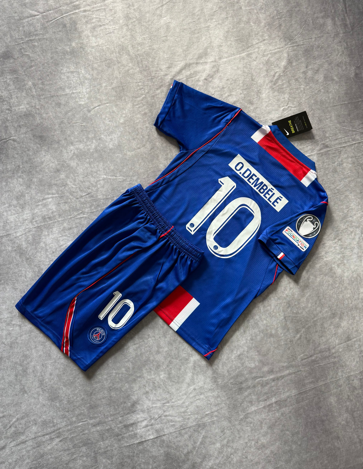 Paris Saint Germain Home Soccer Jersey Set Kids  Dembele 10