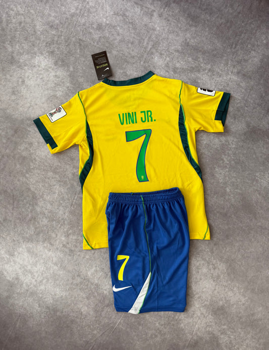Brazil Home Soccer Set Kids 2026 Vini Jr 7