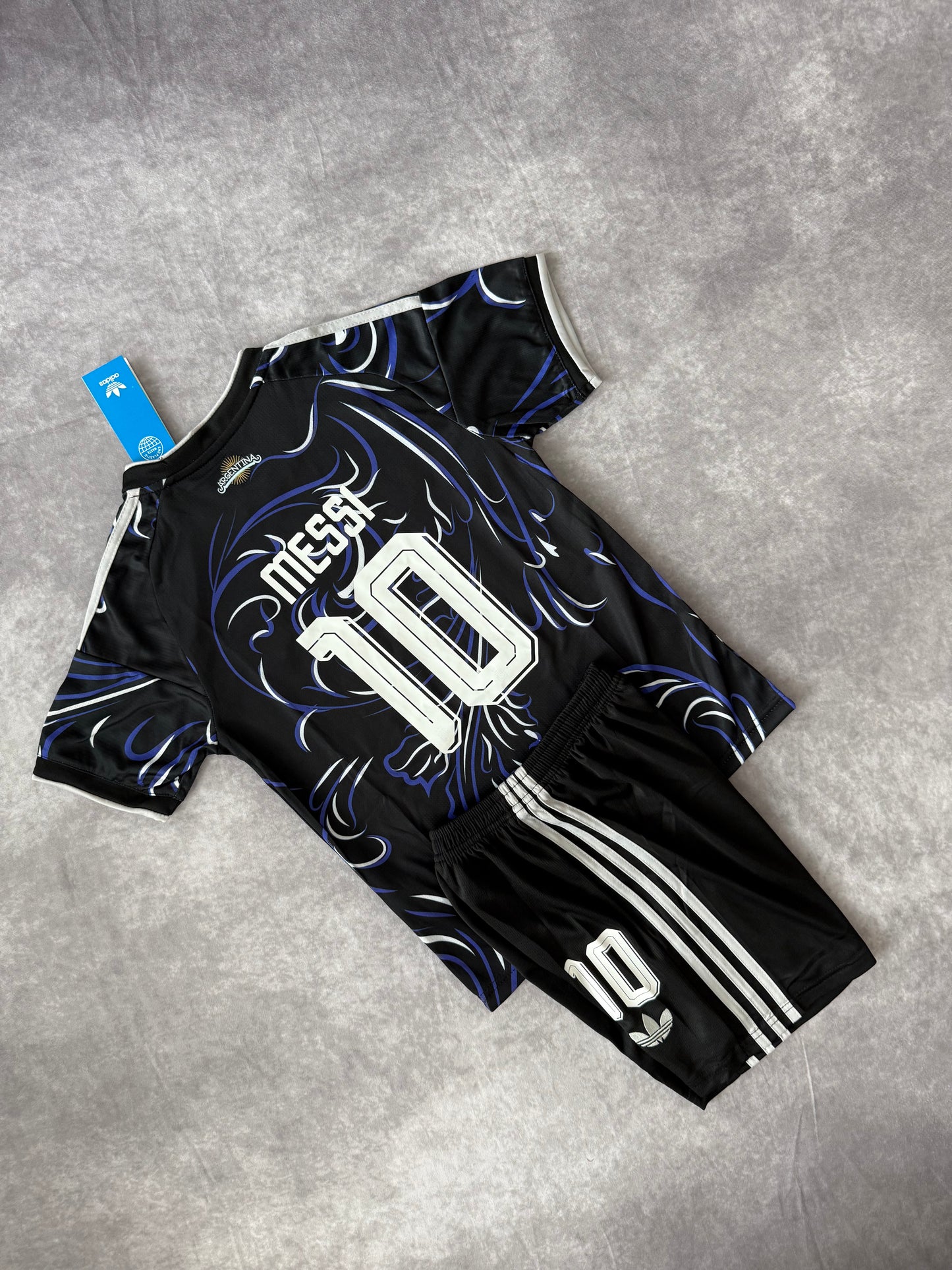 Argentina Away Soccer Set Kids Messi 10