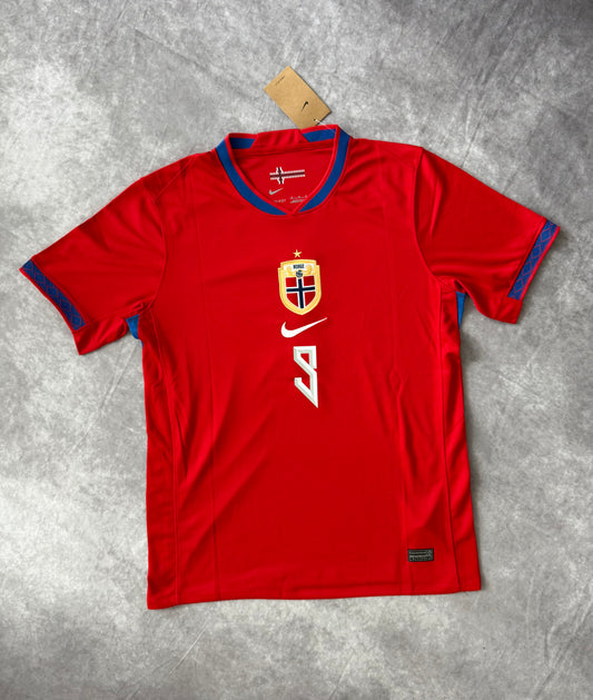 Norway Home Soccer Jersey Haaland 9