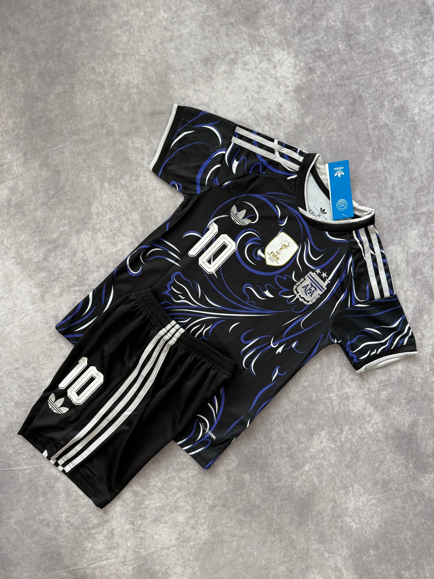 Argentina Away Soccer Set Kids Messi 10