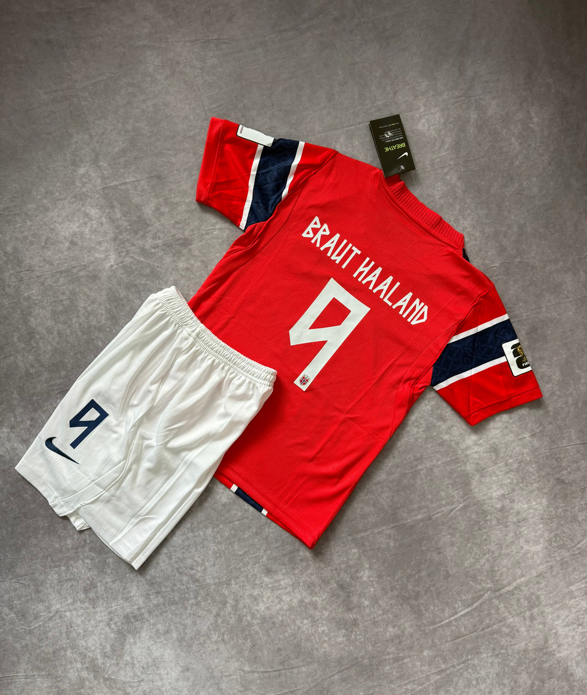 Norway Home Soccer Jersey Set Kids Haaland 9