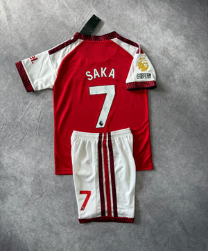 Arsenal Home Soccer Jersey Set Kids Saka 7