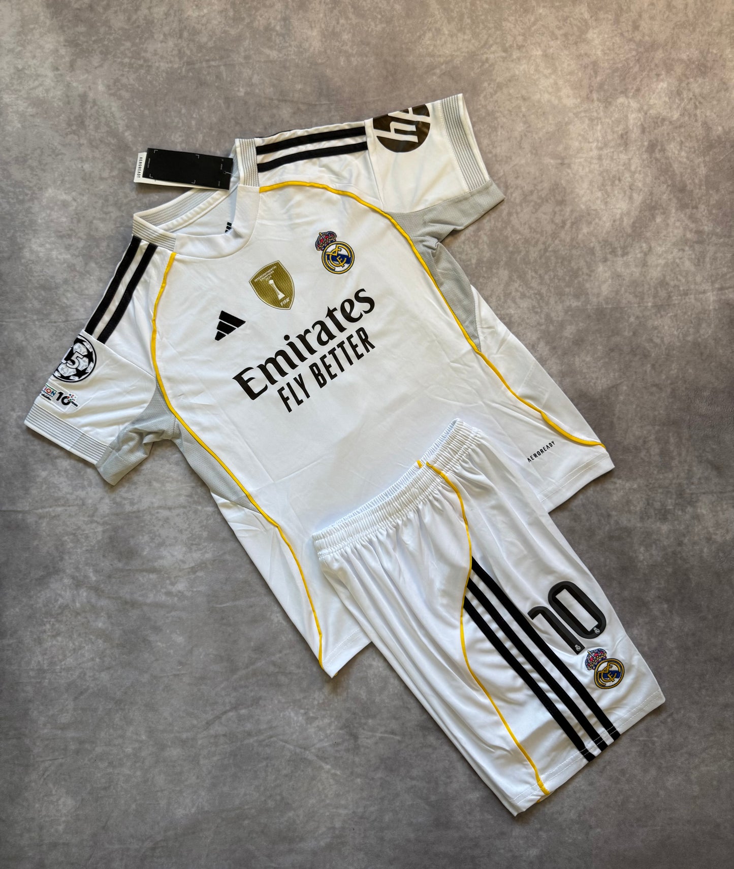 Real Madrid Home Mbappe 10 set for kids