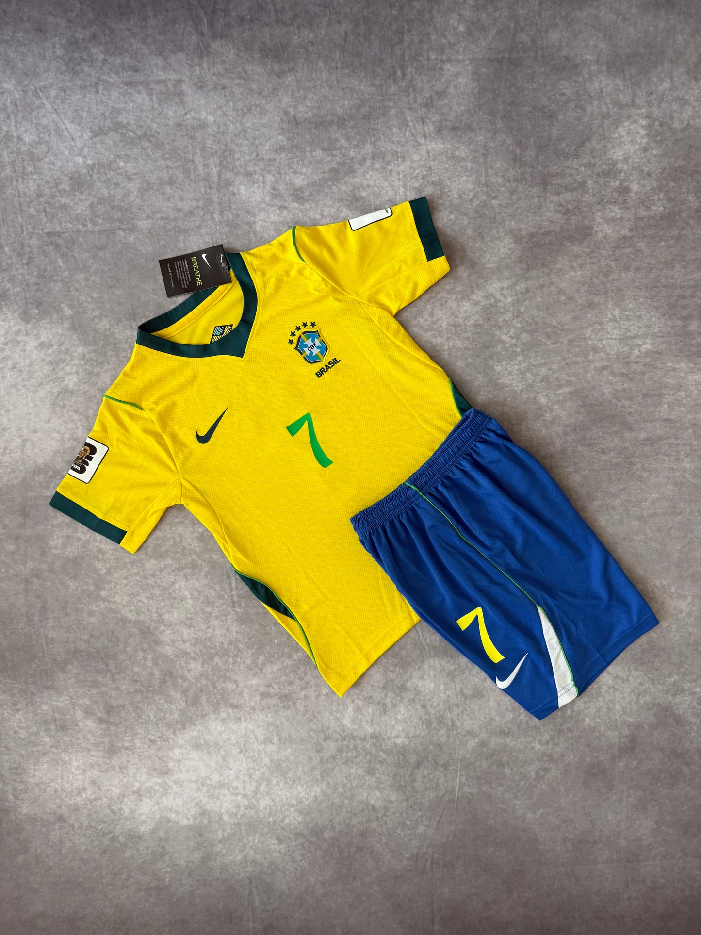 Brazil Home Soccer Set Kids 2026 Vini Jr 7