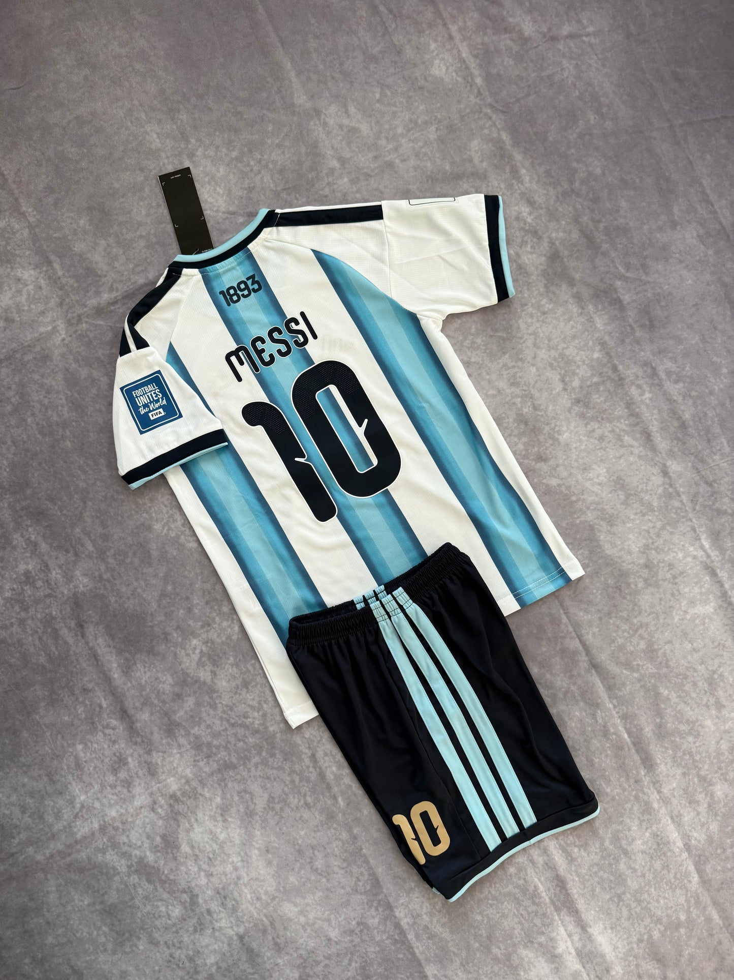 Argentina Home Jersey Set Kids Messi 10