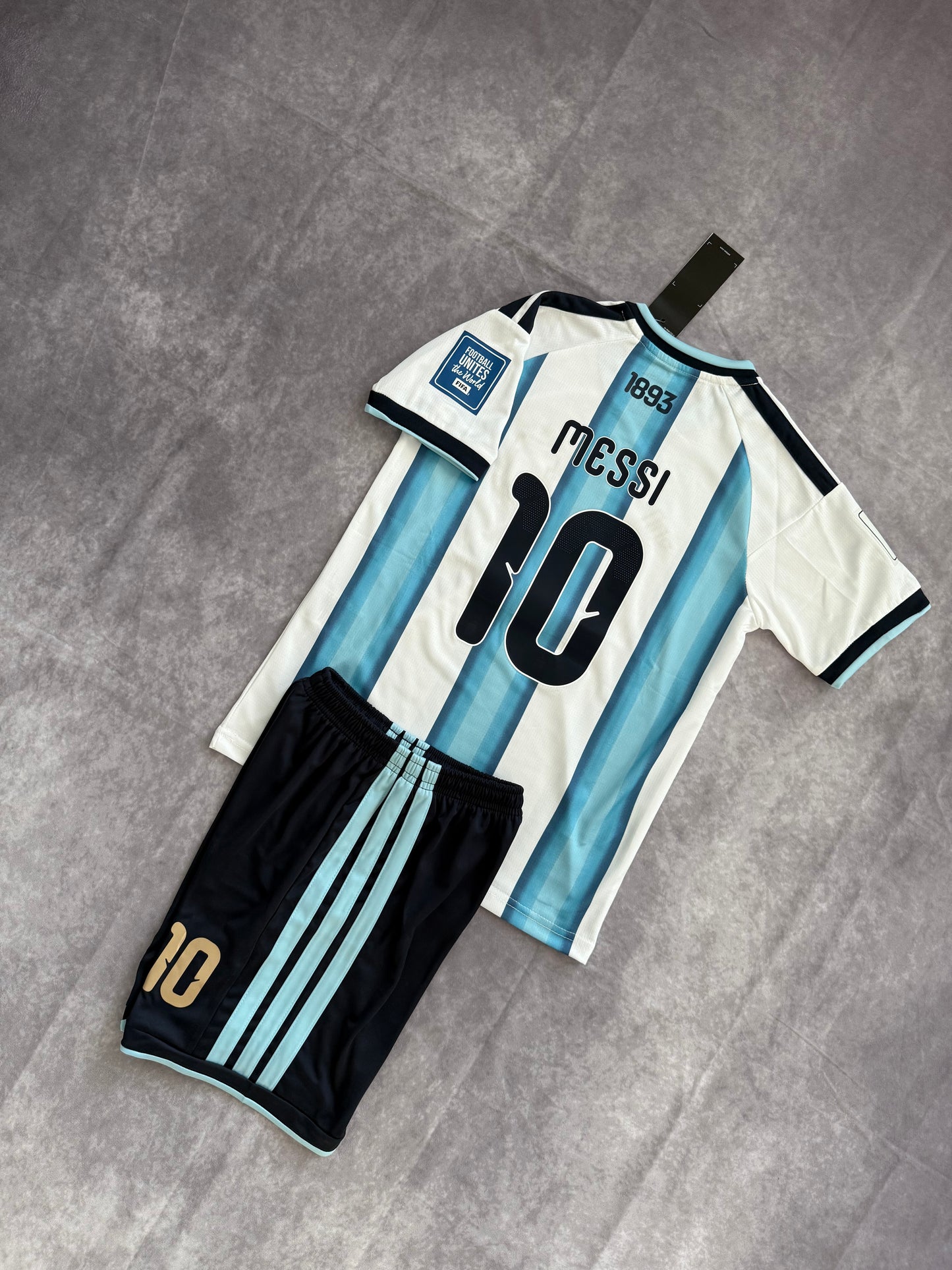 Argentina Home Jersey Set Kids Messi 10