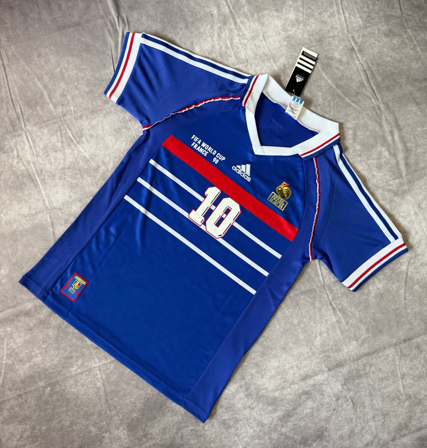 France Home Soccer Jersey Retro 1998 Zidane 10
