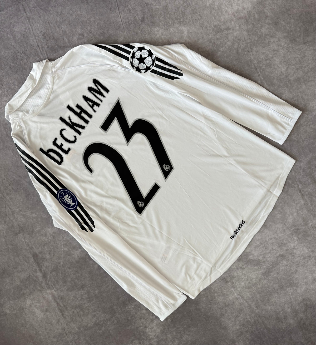 Real Madrid Home Retro Champions League Beckham 23