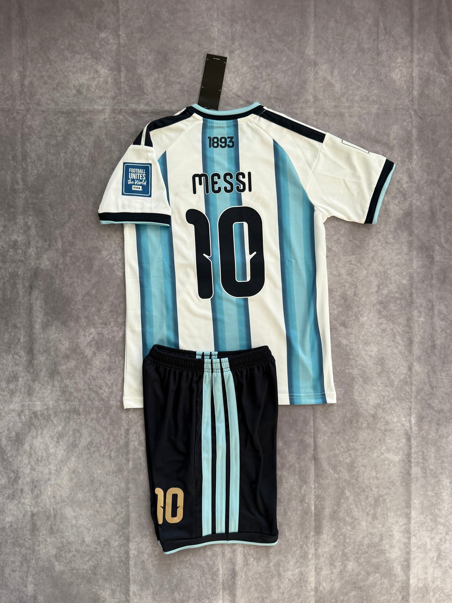 Argentina Home Jersey Set Kids Messi 10