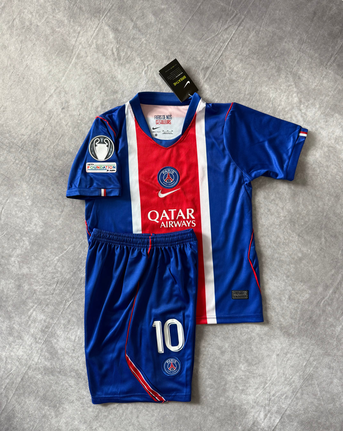 Paris Saint Germain Home Soccer Jersey Set Kids  Dembele 10