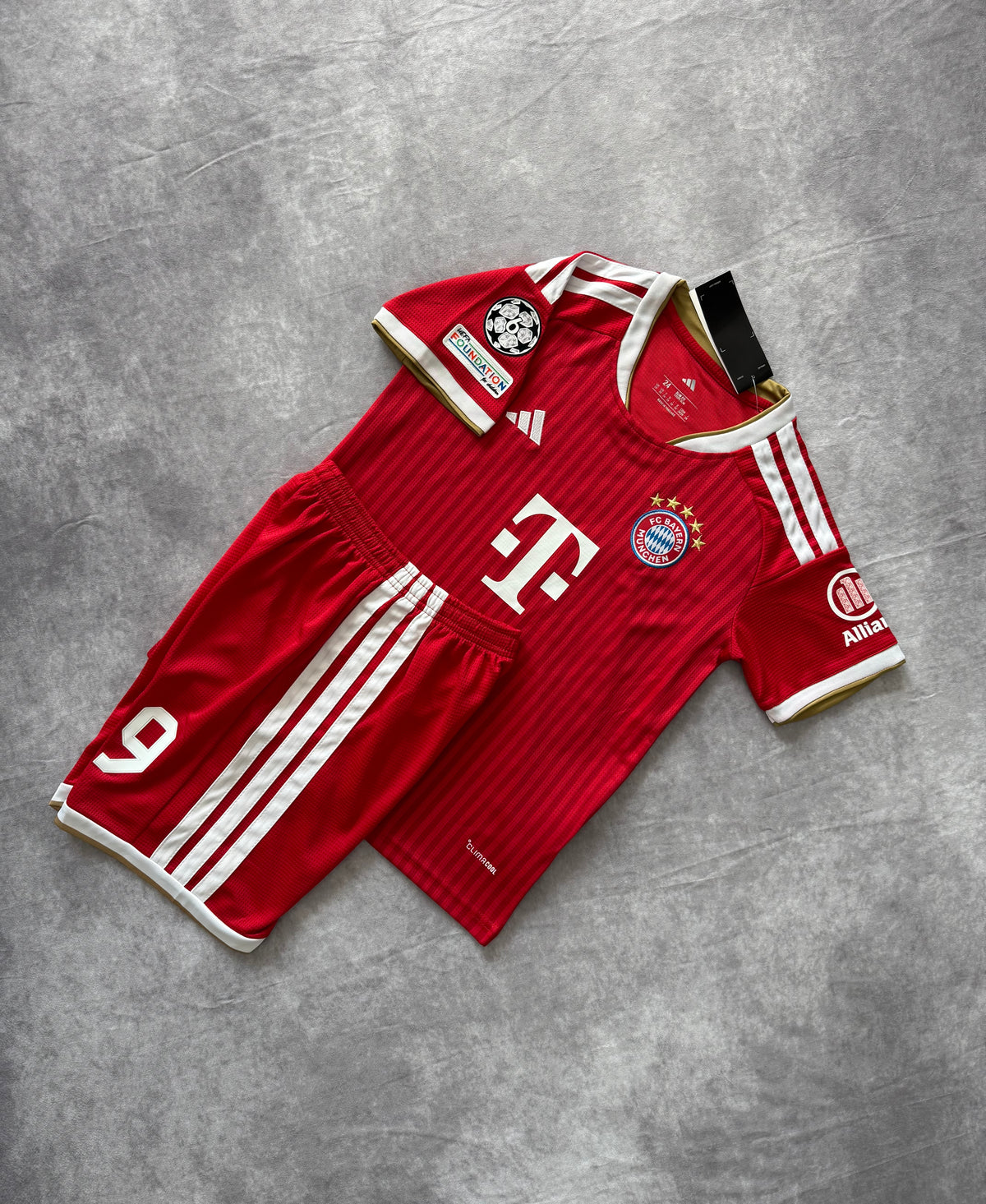 Bayern Munich Home Soccer Jersey Set Kids Kane 9